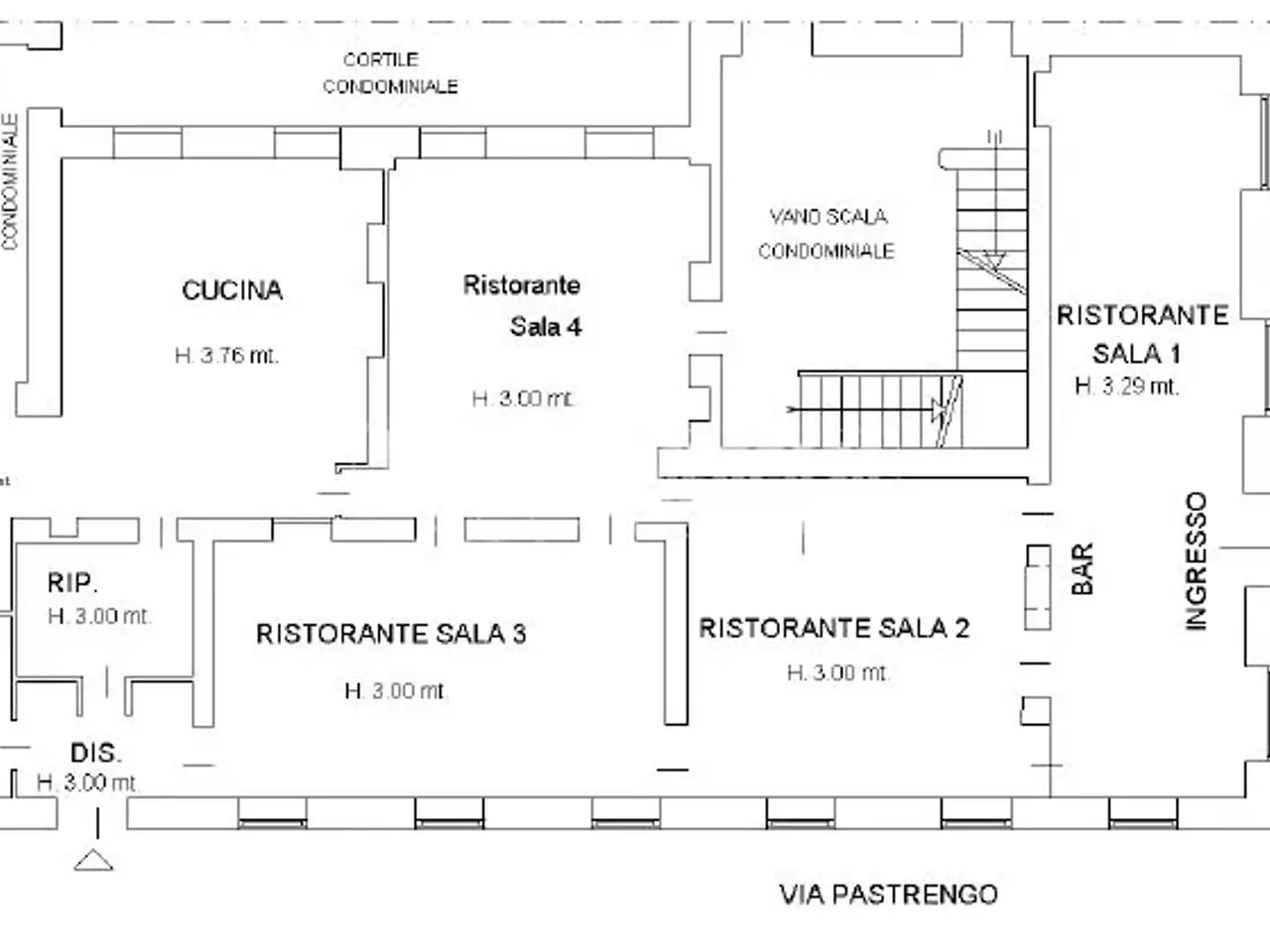 Negozio in Via Paolo Sacchi 36, Torino, {3} - Planimetria 1