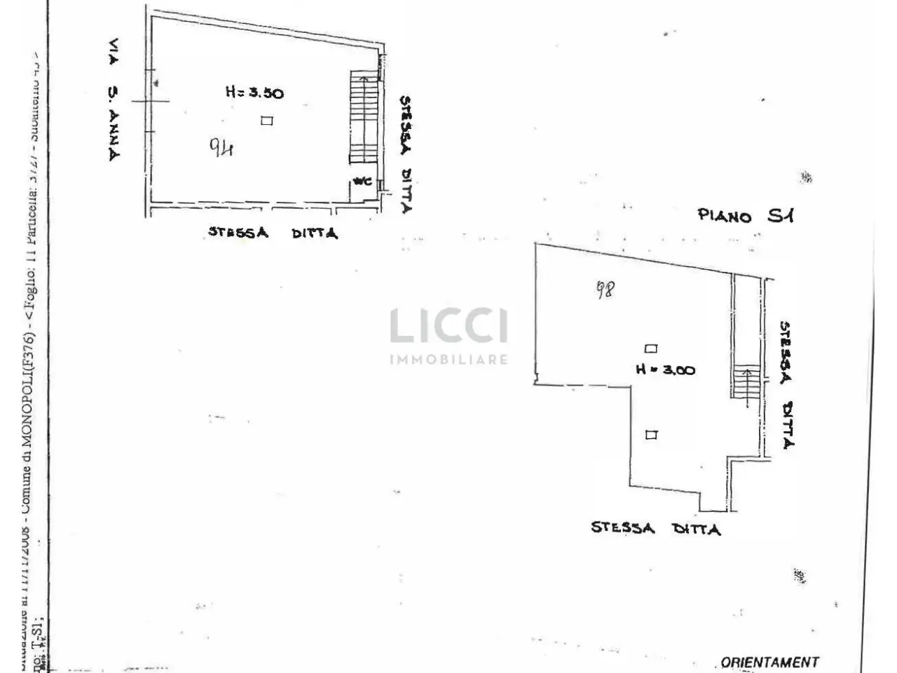 Negozio in Via S. Anna 55, Monopoli, {3} - Planimetria 1
