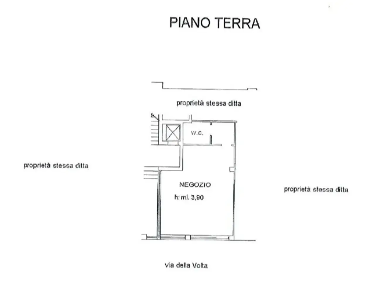 Negozio in Via della Volta, Brescia, {3} - Planimetria 1