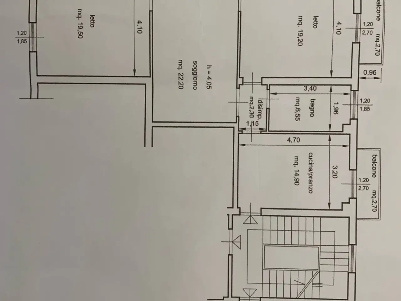 Quadrilocale in vendita, Via Fedele Romani, Pescara - Planimetria 1