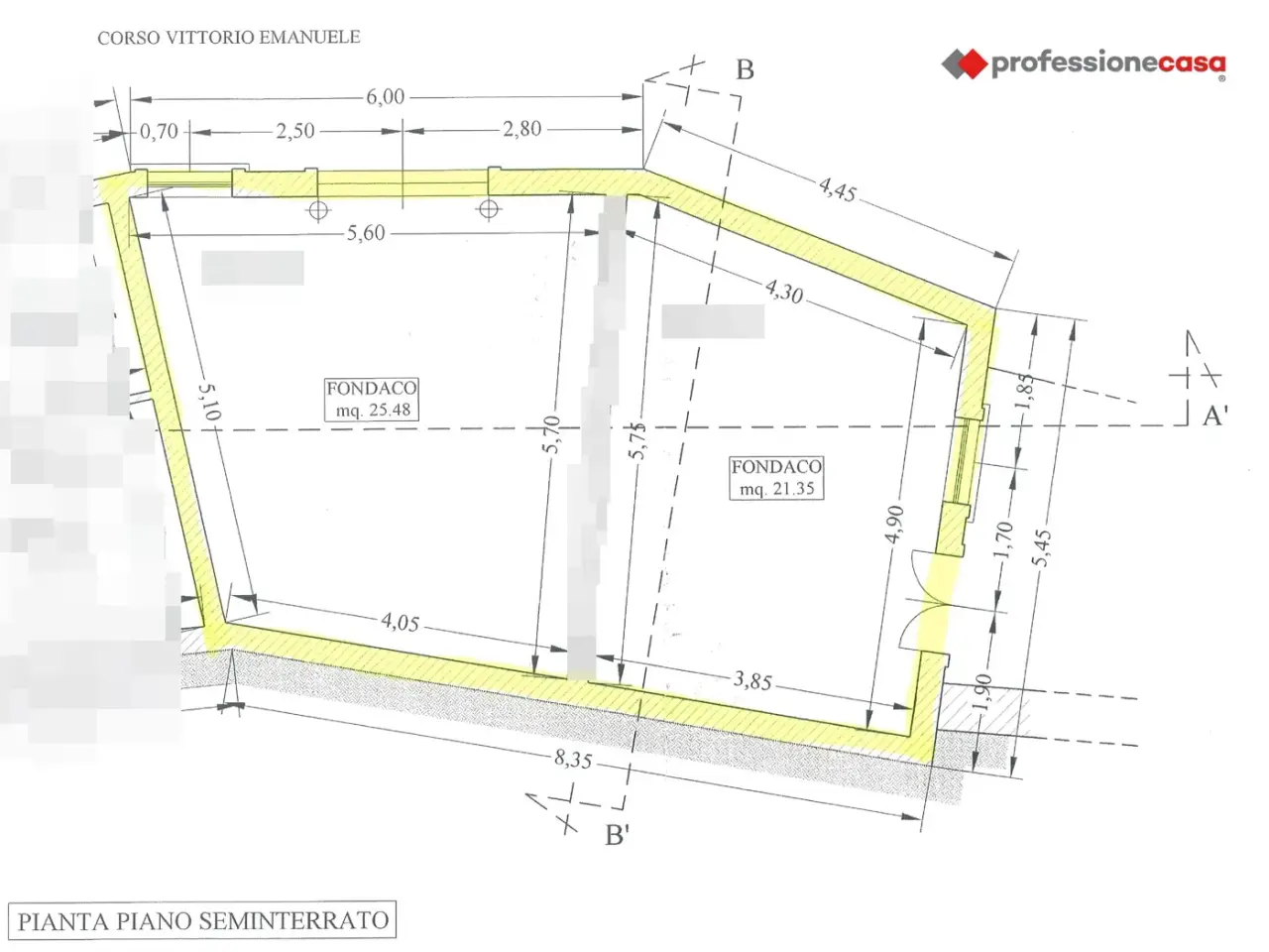 Magazzino in Corso Vittorio Emanuele 151, Castel Di Sangro, {3} - Planimetria 1