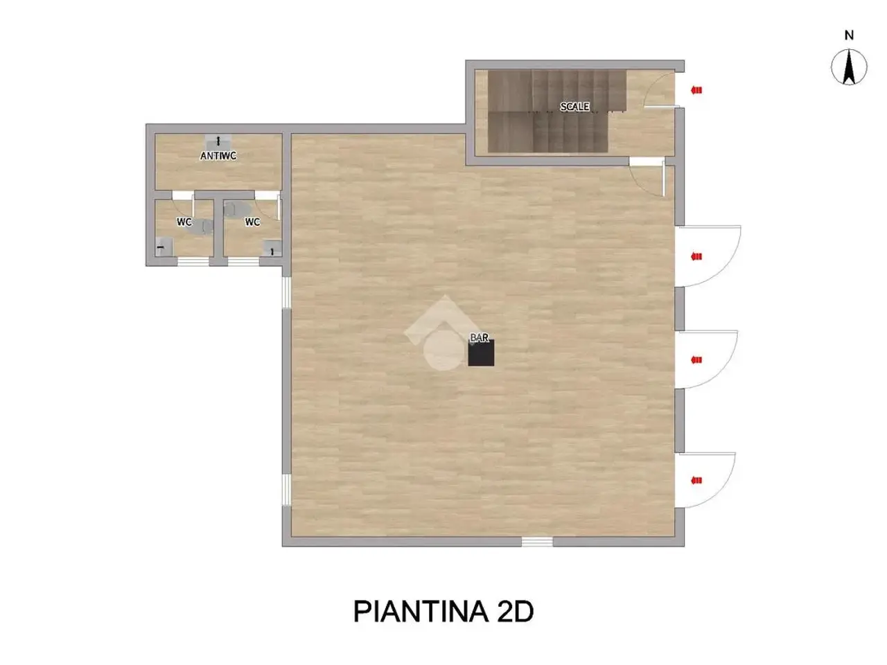 Negozio in Via Piazzoni 4, Manerbio, {3} - Planimetria 1