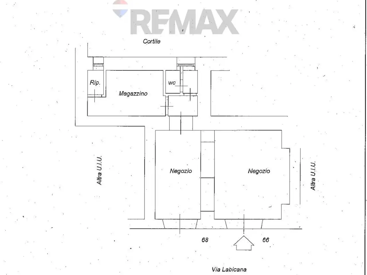 Negozio in Via Labicana 66/68, Roma, {3} - Planimetria 1