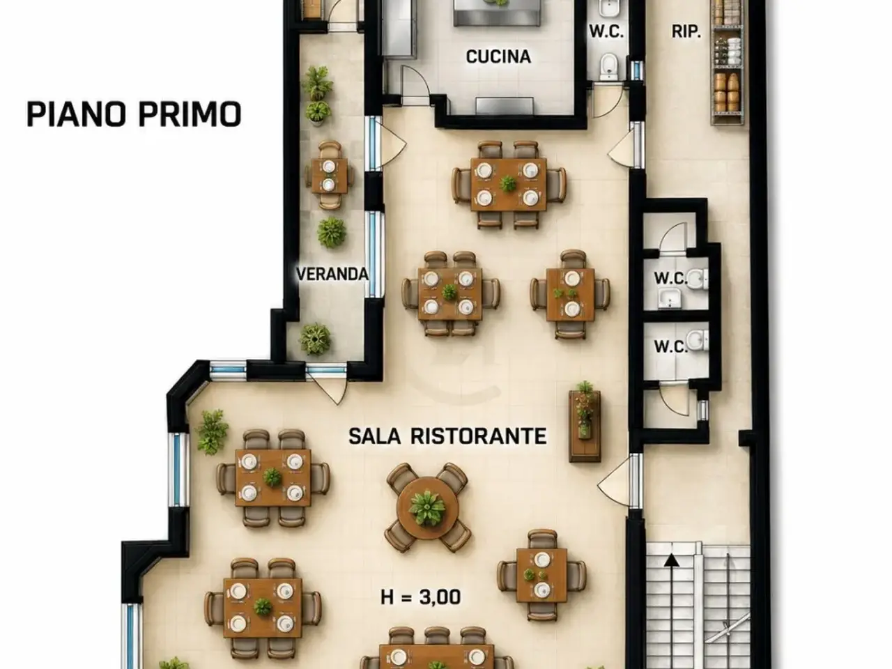 Palazzina commerciale in Via Marco Polo 13, Riposto, {3} - Planimetria 1