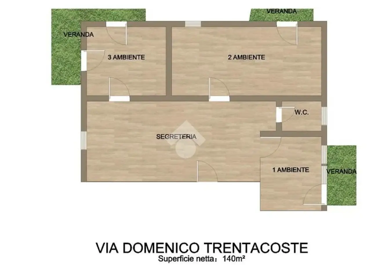 Ufficio in Via Domenico Trentacoste 89, Palermo, {3} - Planimetria 1