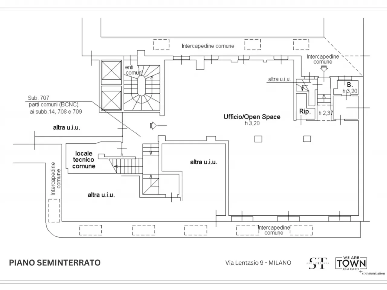 Ufficio in Via Lentasio 9, Milano, {3} - Planimetria 1