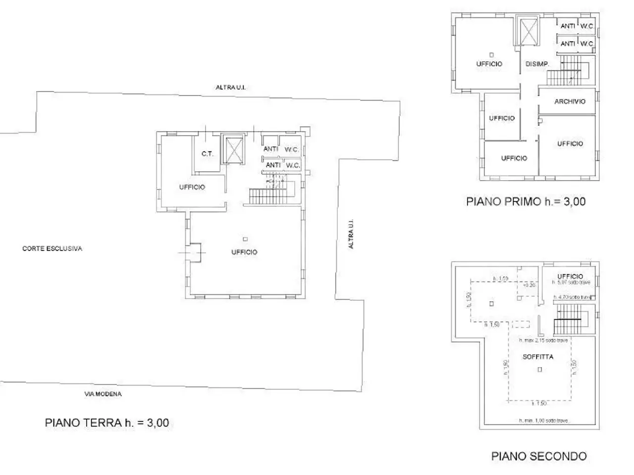 Ufficio in Via Modena, San Giovanni In Persiceto, {3} - Planimetria 1