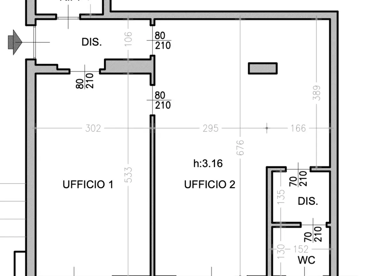 Ufficio in Via Gentilino, Milano, {3} - Planimetria 1