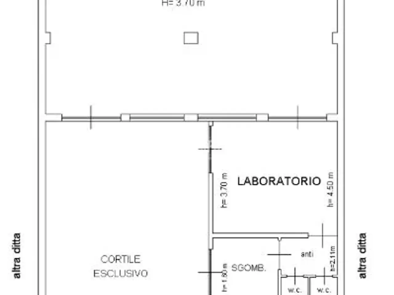 Laboratorio in Via Bonzo 12/11, Torino, {3} - Planimetria 1