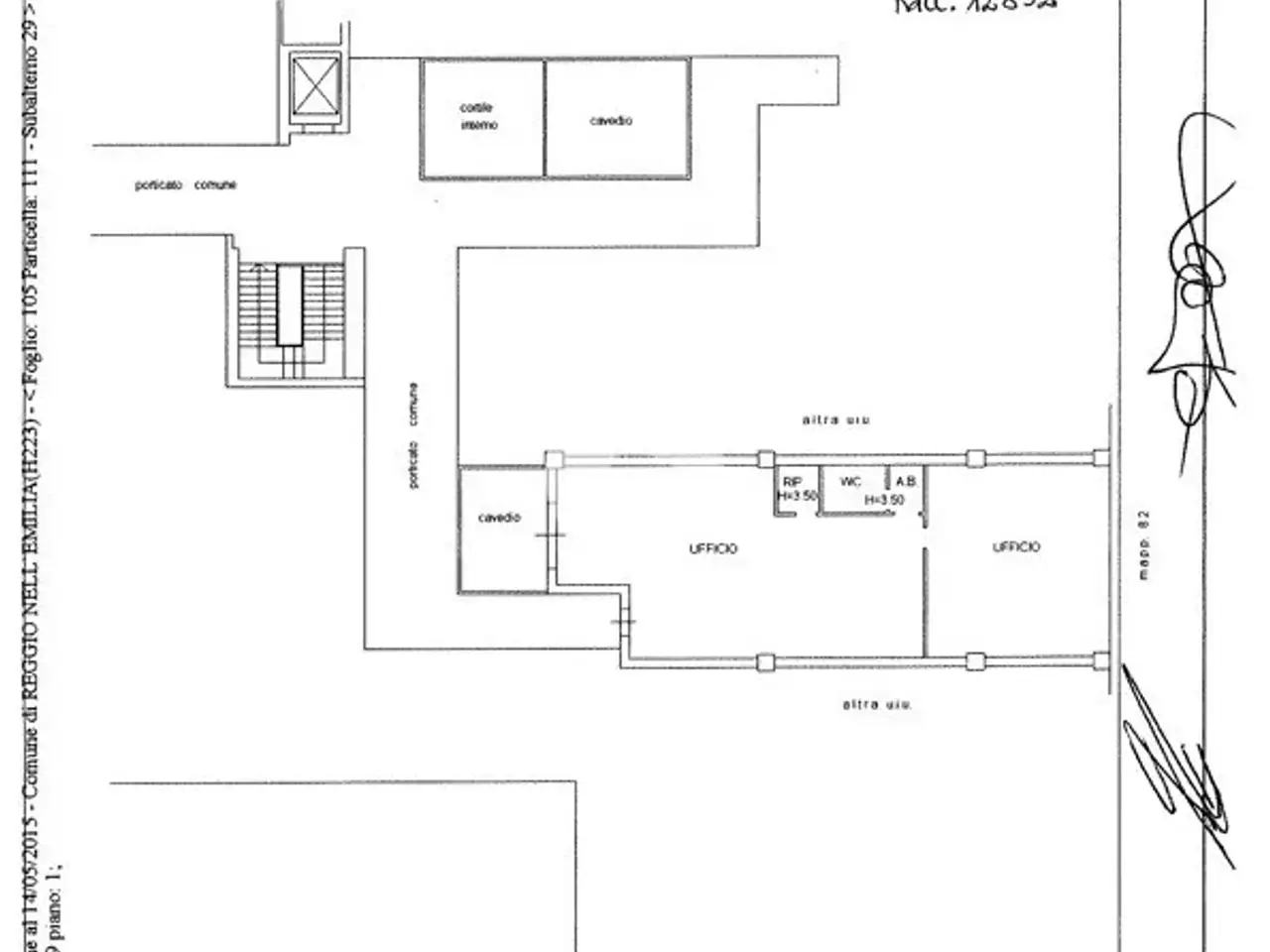 Ufficio in Via Piccard 19, Reggio Emilia, {3} - Planimetria 1
