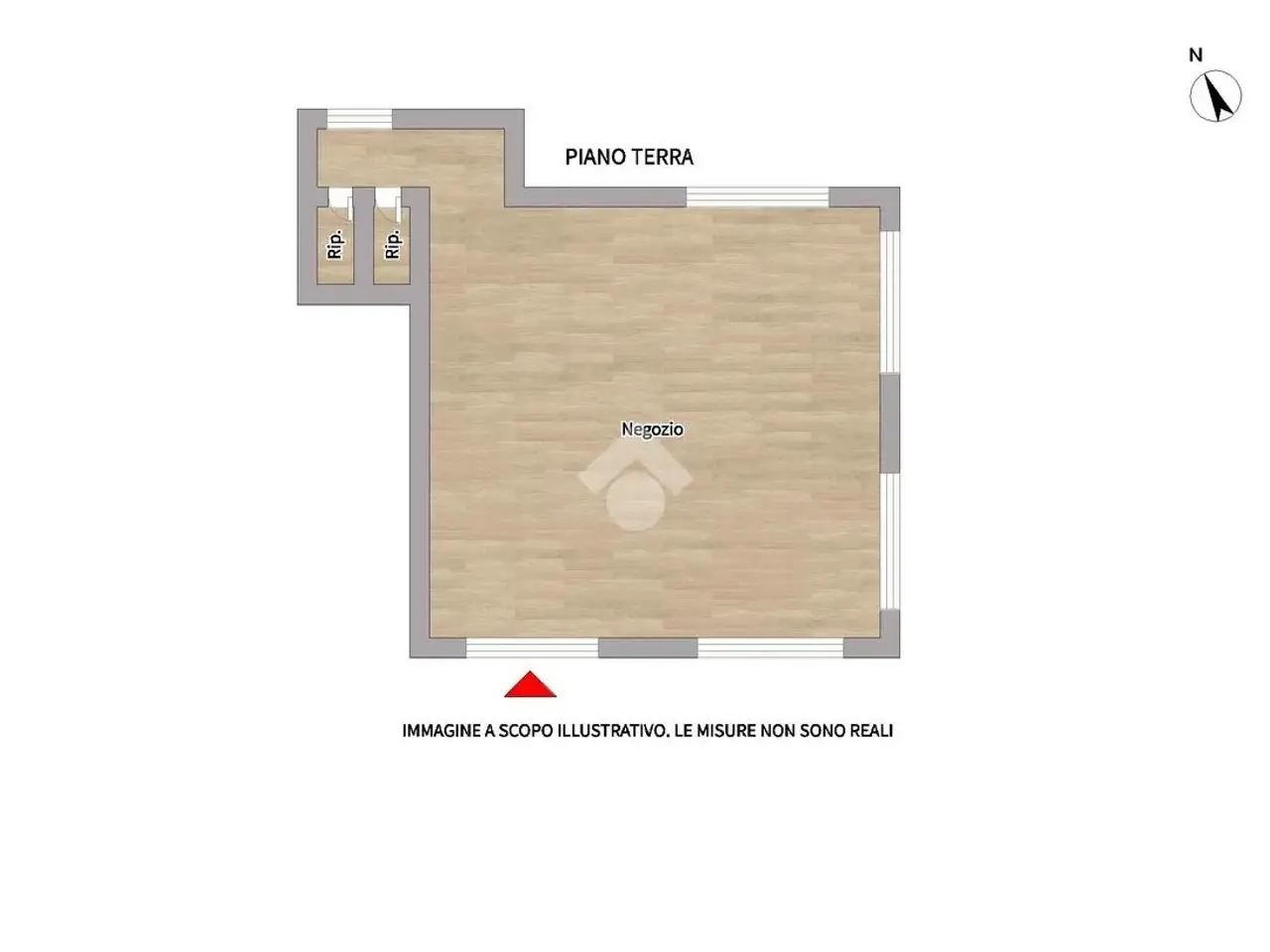 Negozio in Via Giovanni XXIII 46, Porto San Giorgio, {3} - Planimetria 1