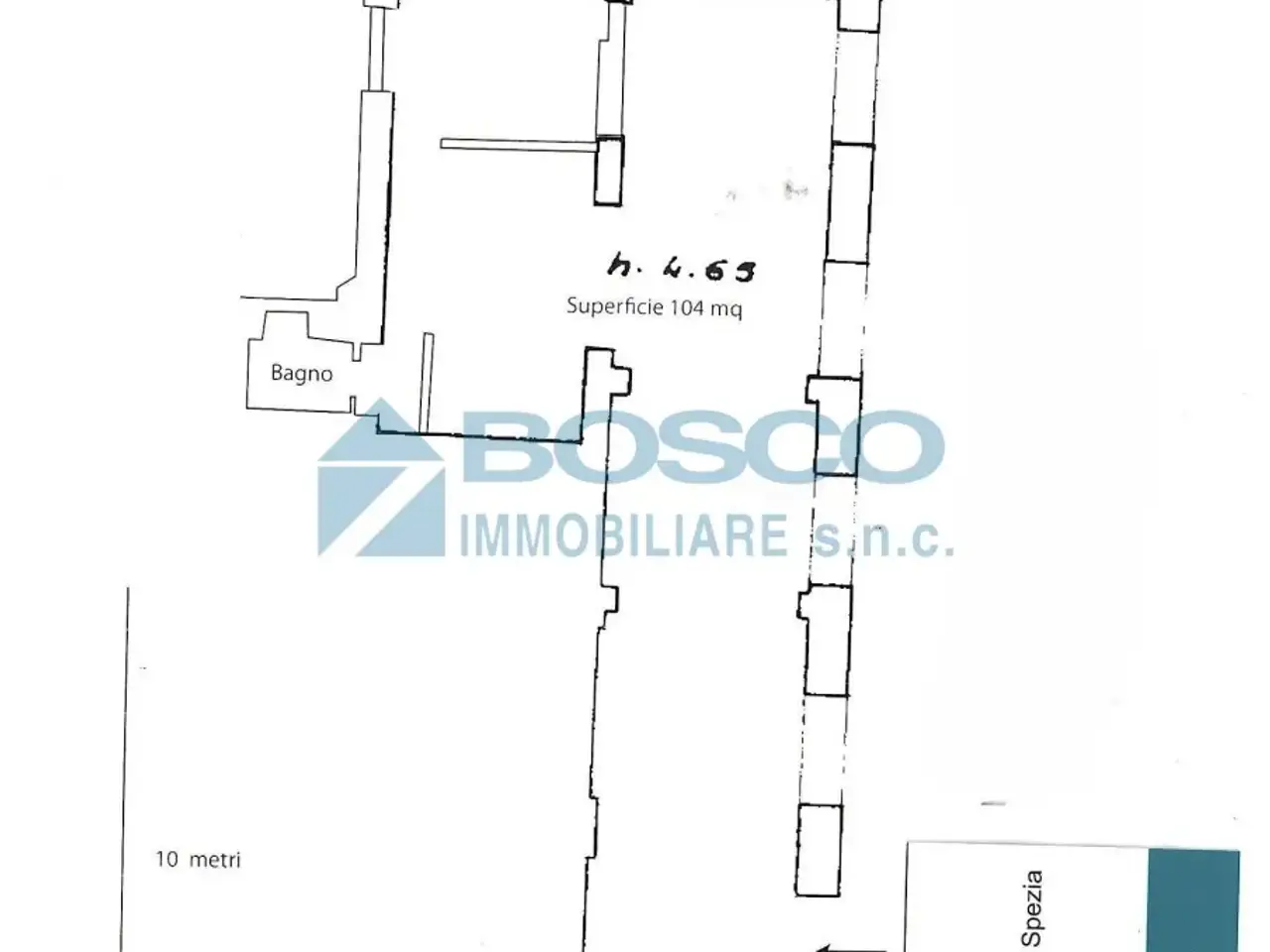 Negozio in Via Garibaldi 10, La Spezia, {3} - Planimetria 1