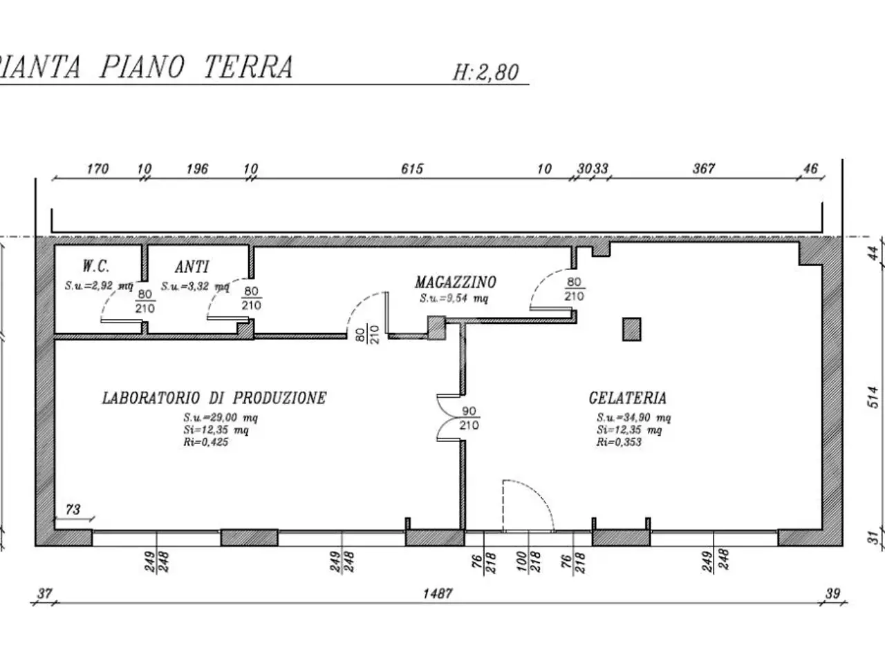 Negozio in Via a. Manzoni 137, Carpi, {3} - Planimetria 1