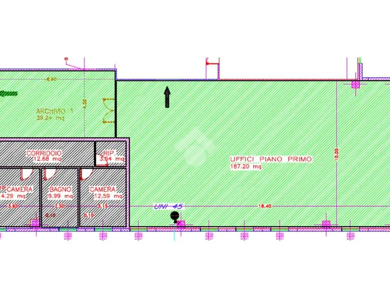 Ufficio in Via Caduti del Lavoro 6, Ghedi, {3} - Planimetria 1