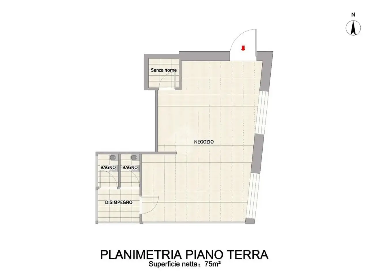 Negozio in Via Patrioti 7, Pieve San Giacomo, {3} - Planimetria 1