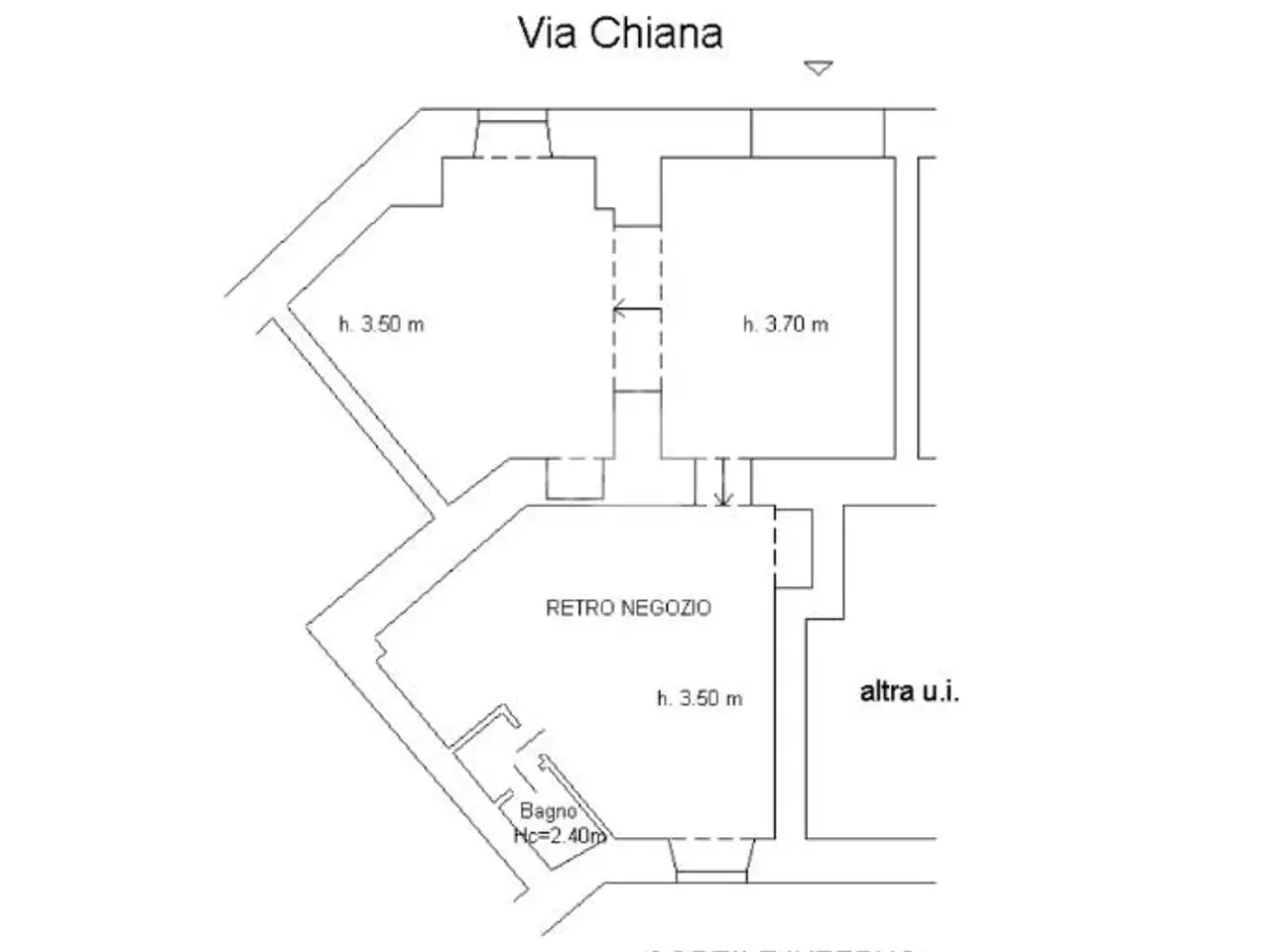 Negozio in Via Chiana 33, Roma, {3} - Planimetria 1