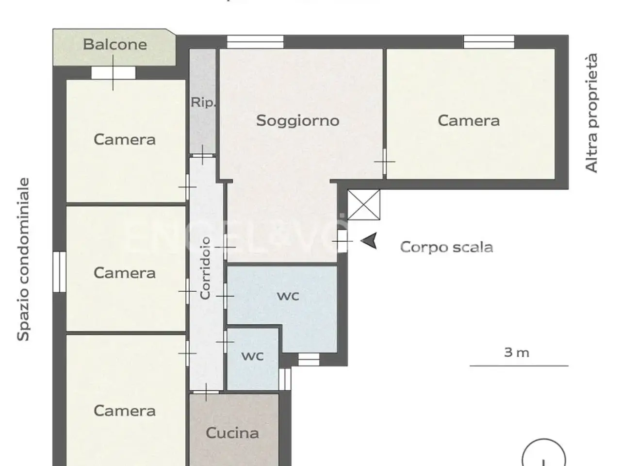 Appartamento in vendita, Via Santa Sofia 20, Catania - Planimetria 1