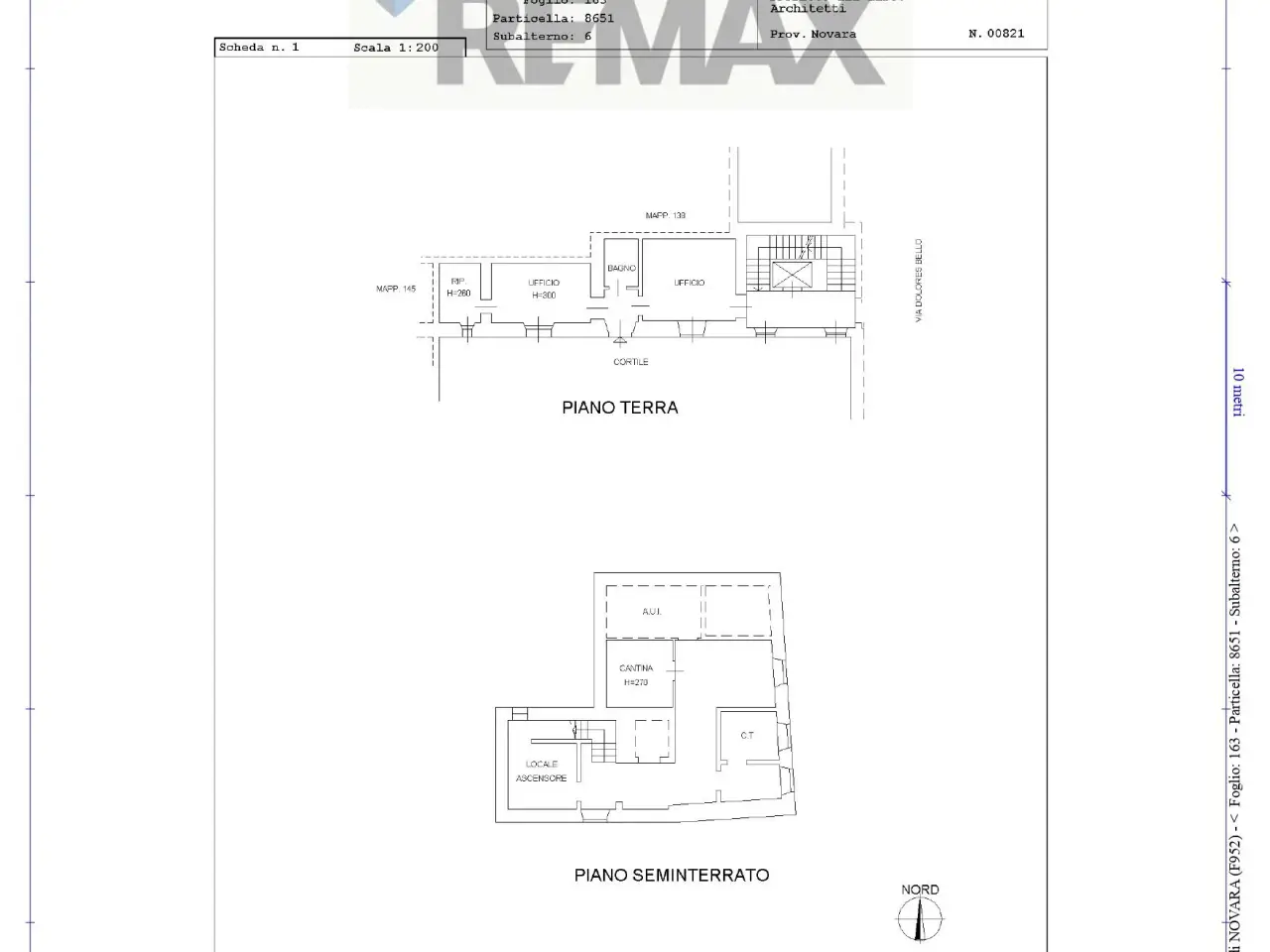 Ufficio in Via Dolores Bello 5, Novara, {3} - Planimetria 1