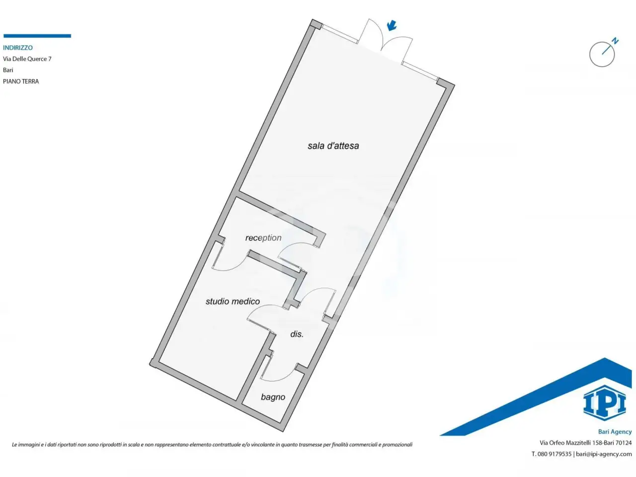 Negozio in Via delle Querce 7, Rutigliano, {3} - Planimetria 1