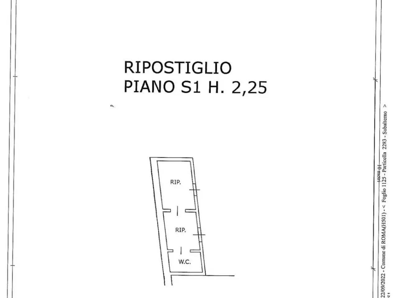 Appartamento in Via Bagnocavallo, Roma - Planimetria 1