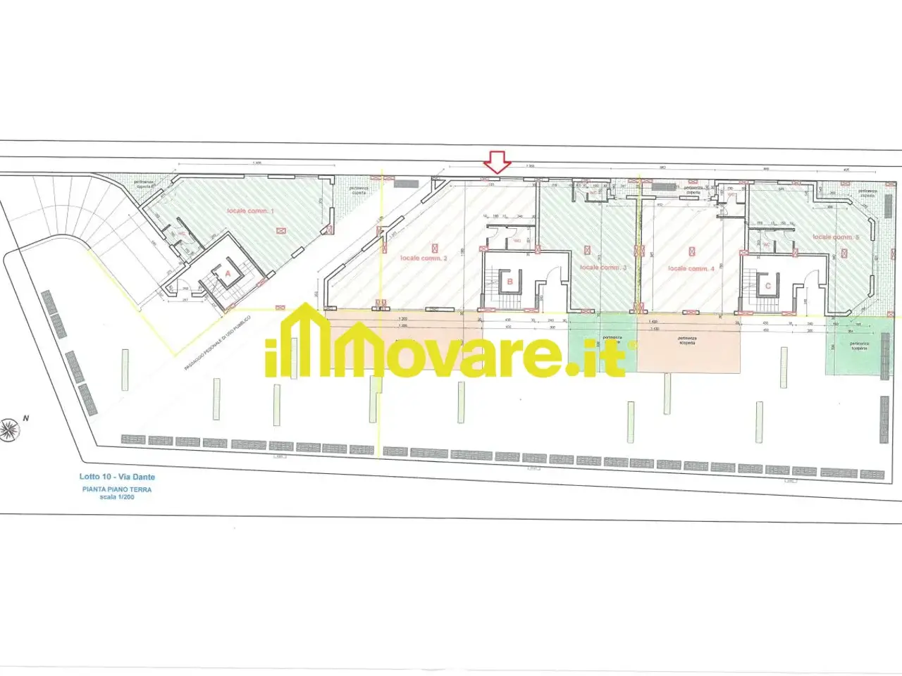Negozio in Piazza Cavalier Michele Roberto, Triggiano, {3} - Planimetria 1