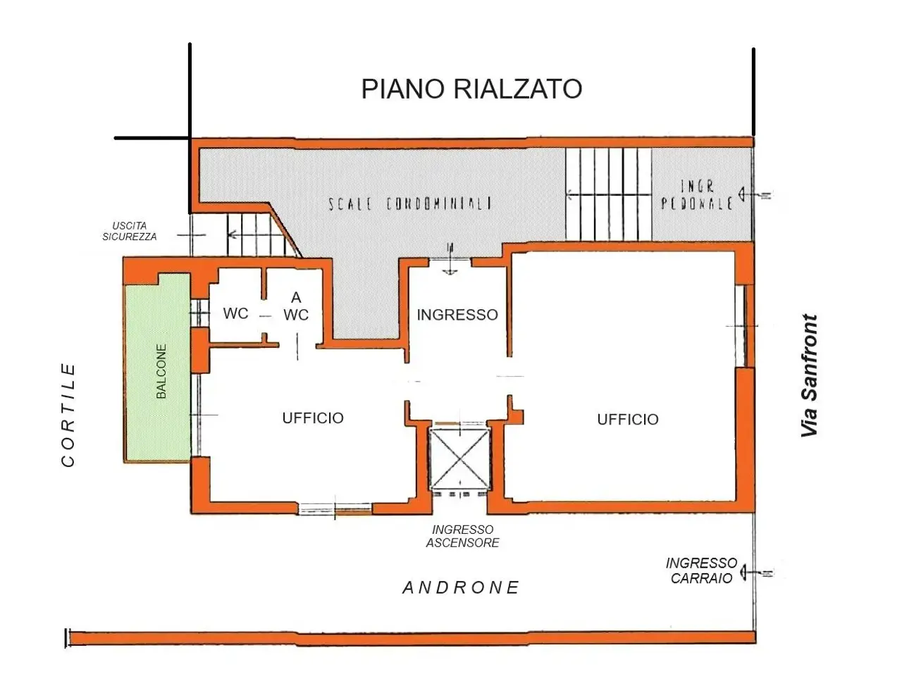 Negozio in Via Sanfront 11, Torino, {3} - Planimetria 1