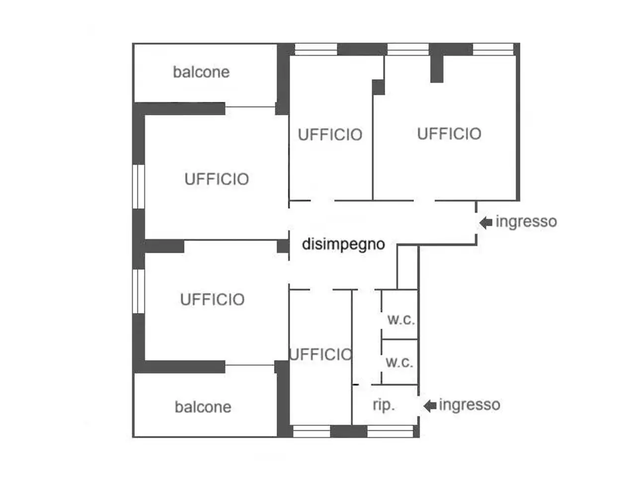 Ufficio in Via Frua, Milano, {3} - Planimetria 1