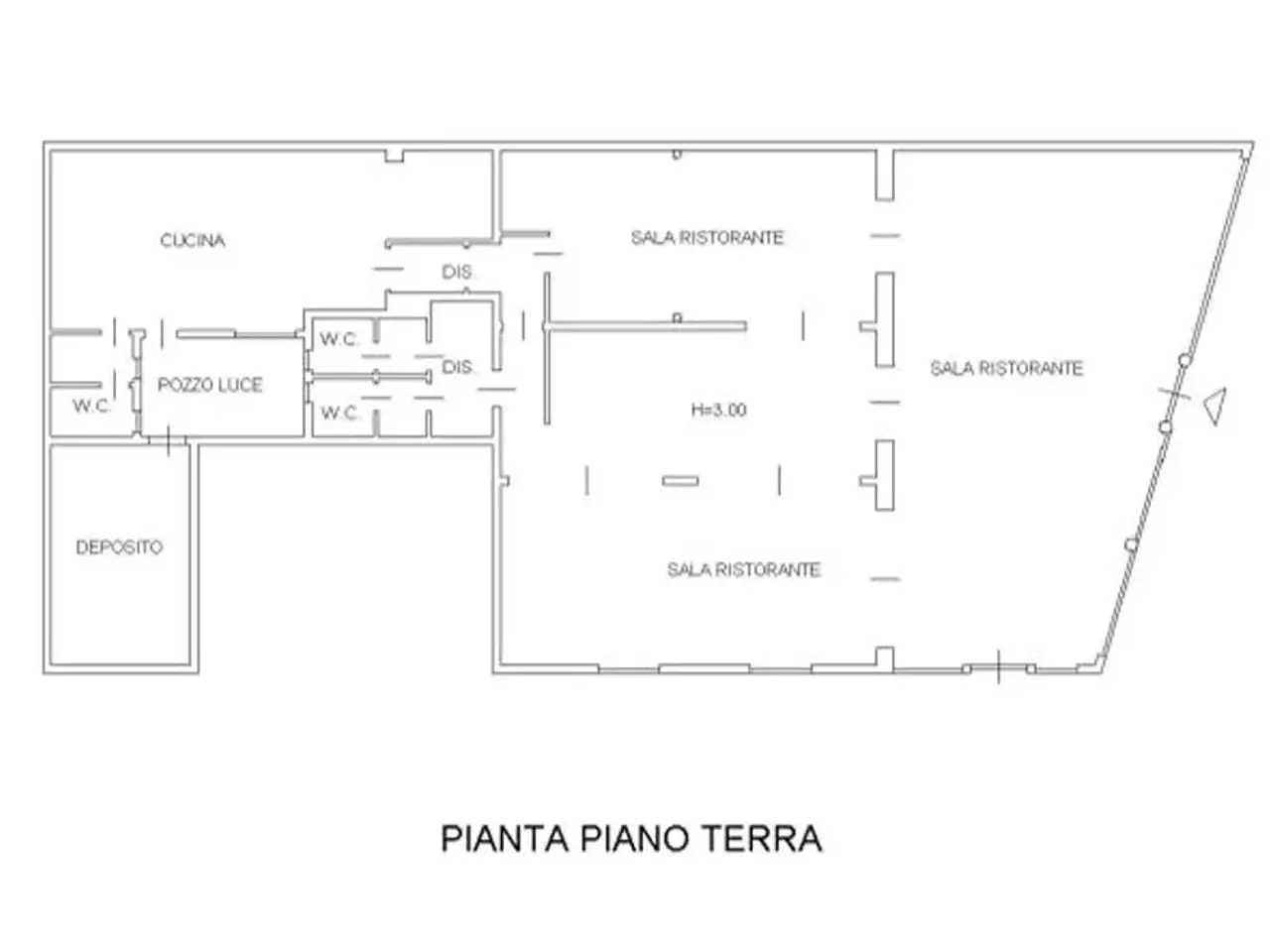 Ristorante in Via Roma, Olbia, {3} - Planimetria 1