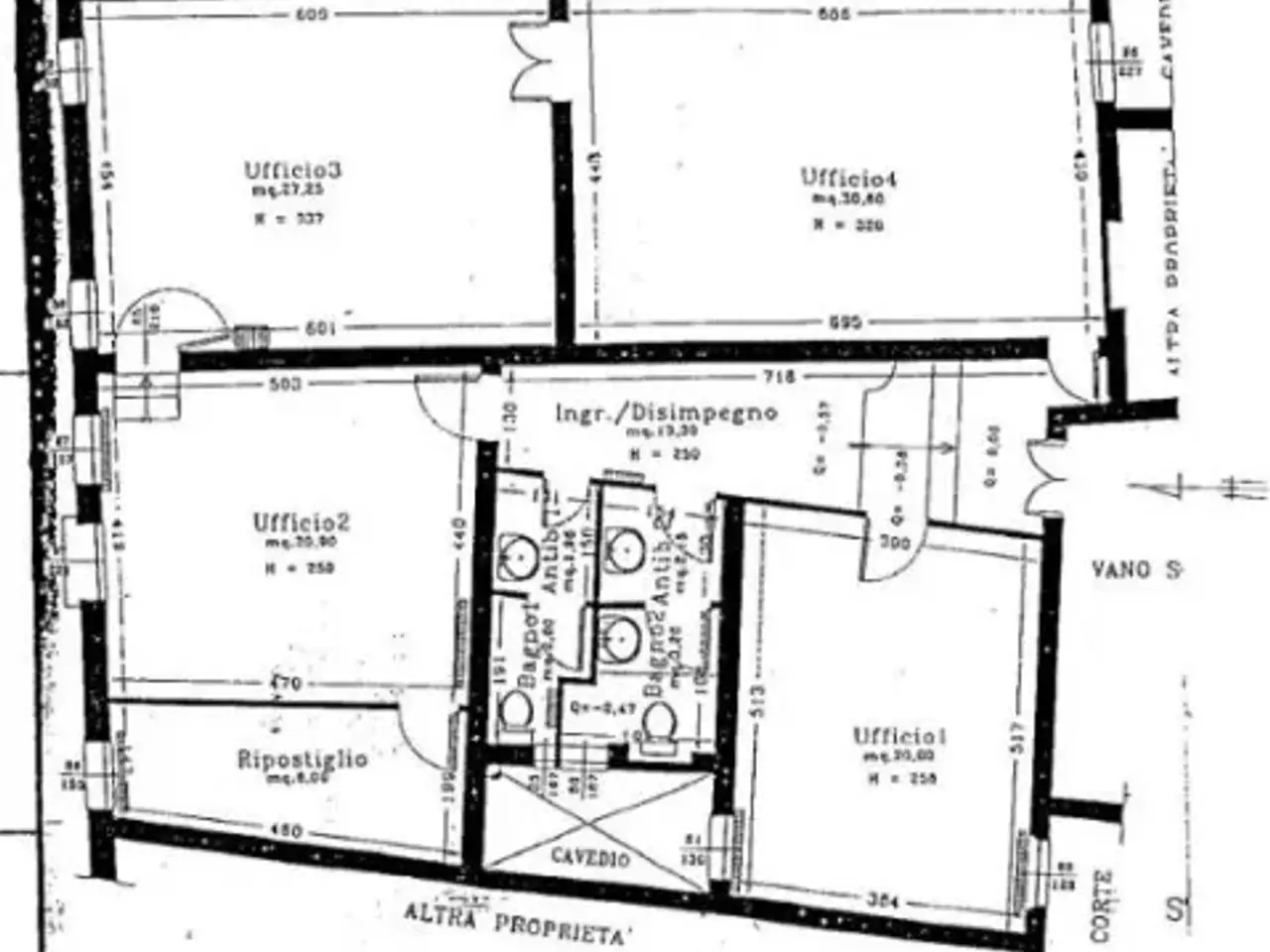 Ufficio in Fondamenta Orseolo, Venezia, {3} - Planimetria 1