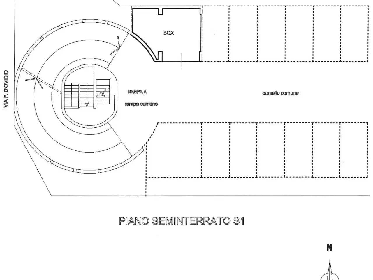 Parcheggio chiuso in Via André-Marie AmpèRe 7, Milano, {3} - Planimetria 1
