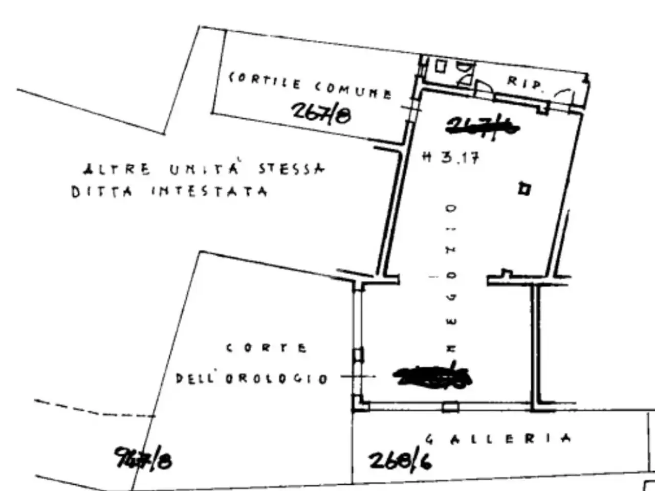 Negozio in Torre dell'Orologio 5, Venezia, {3} - Planimetria 1