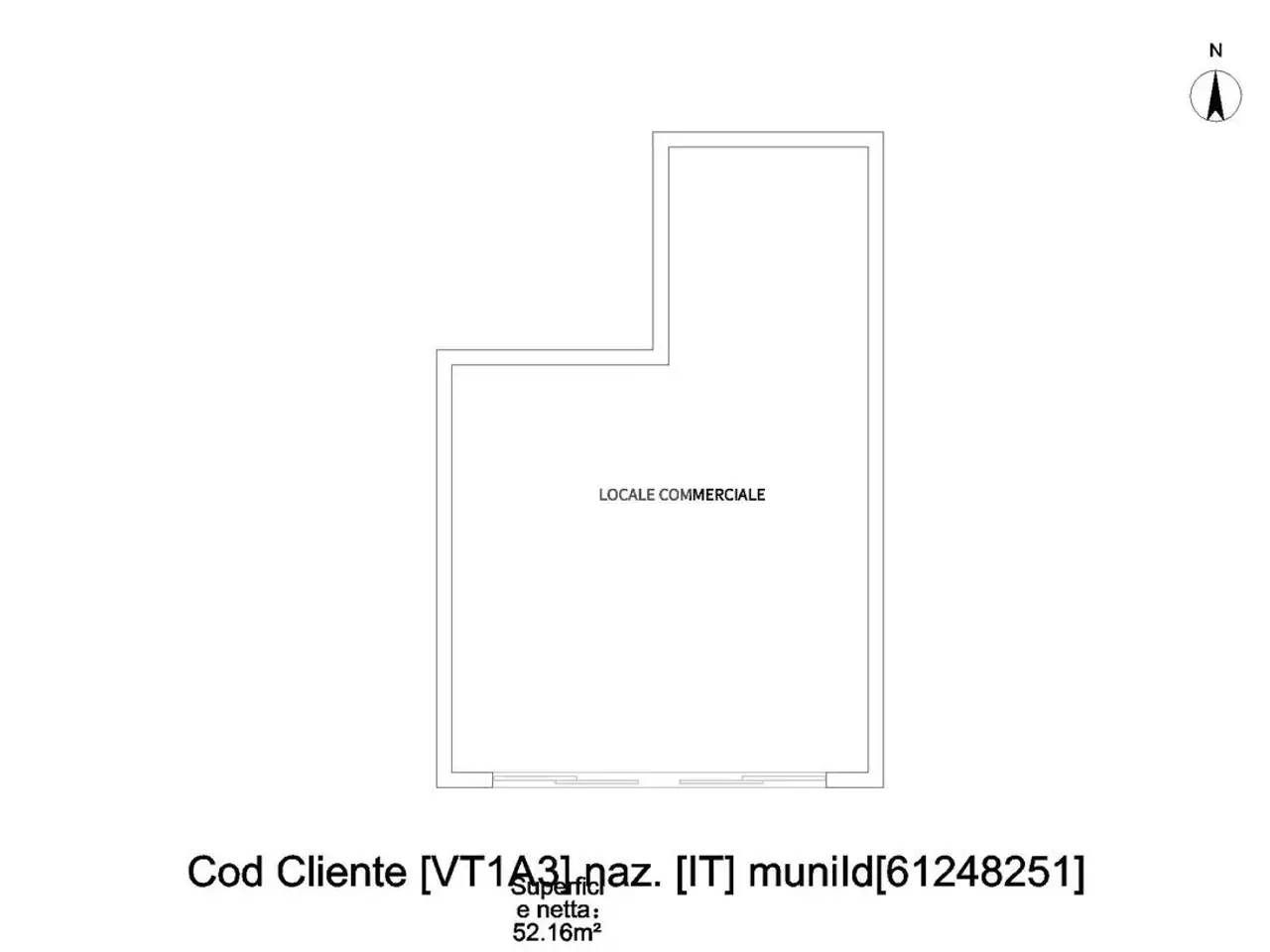Negozio in Via Alessandro Volta 7, Viterbo, {3} - Planimetria 1