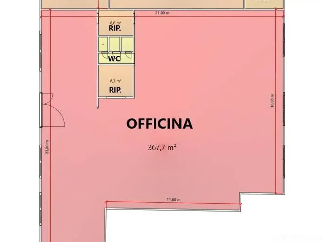 Capannone in Via Dante Alighieri 24, Tresignana, {3} - Planimetria 1