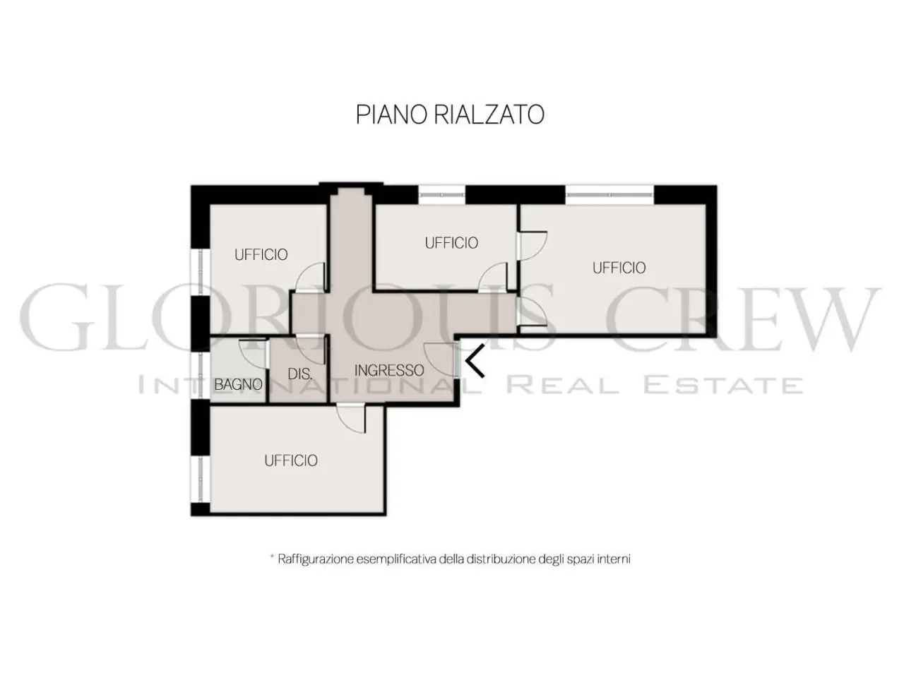 Ufficio in Via Uberto Visconti di Modrone 8, Milano, {3} - Planimetria 1