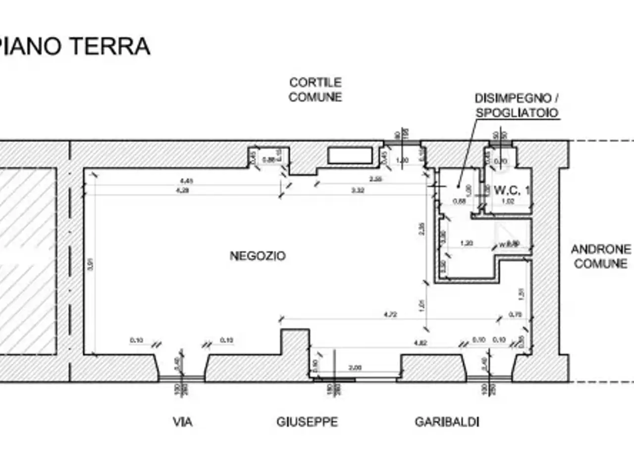 Negozio in Via Giuseppe Garibaldi, Appiano Gentile, {3} - Planimetria 1