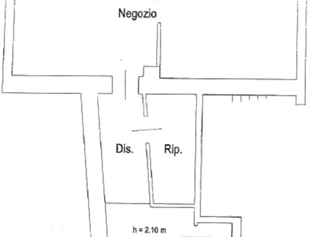 Negozio in Via Andrea Verga, Treviglio, {3} - Planimetria 1