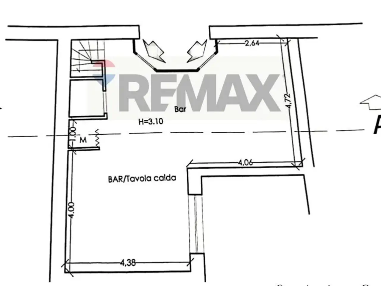 Negozio in Piazza Mazzini 6, Roccastrada, {3} - Planimetria 1