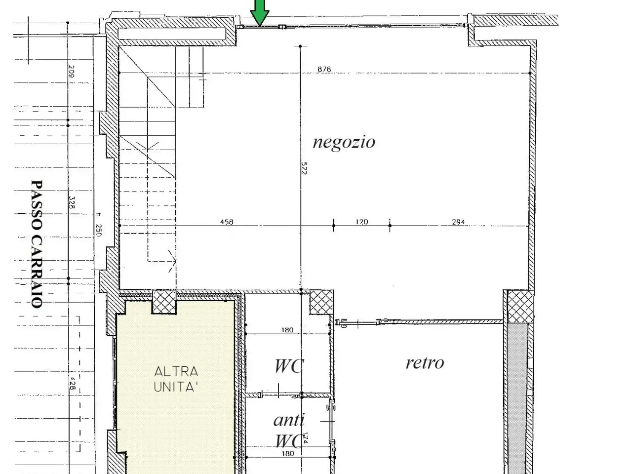 Negozio in Via Mazzini 42, Torino, {3} - Planimetria 1