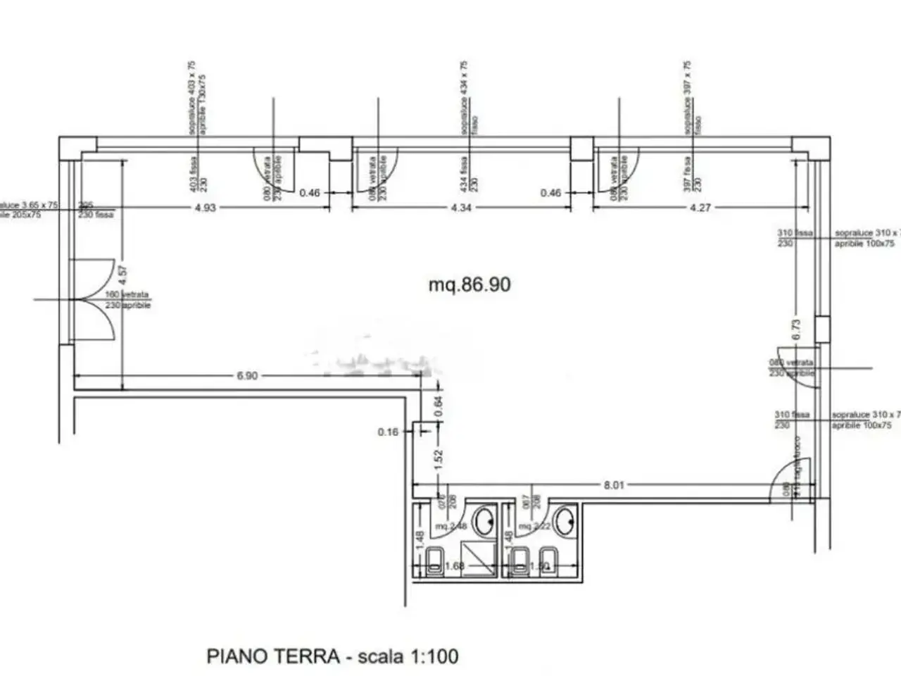 Negozio in Via Madonna Rossa 7, Savignano Sul Rubicone, {3} - Planimetria 1