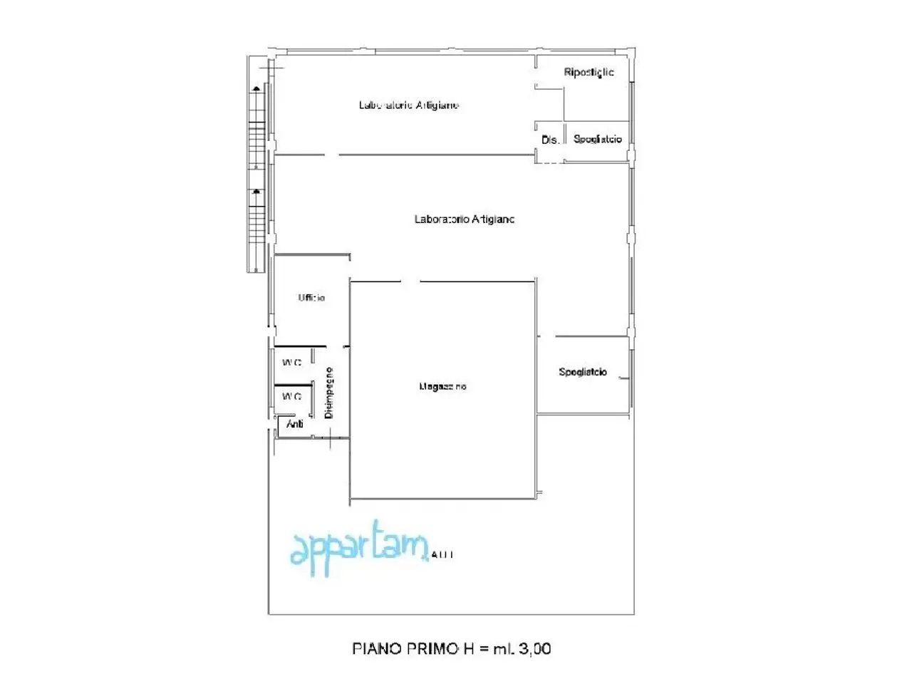 Capannone in Via Carlo Alberto dalla Chiesa 8, Savignano Sul Rubicone, {3} - Planimetria 1