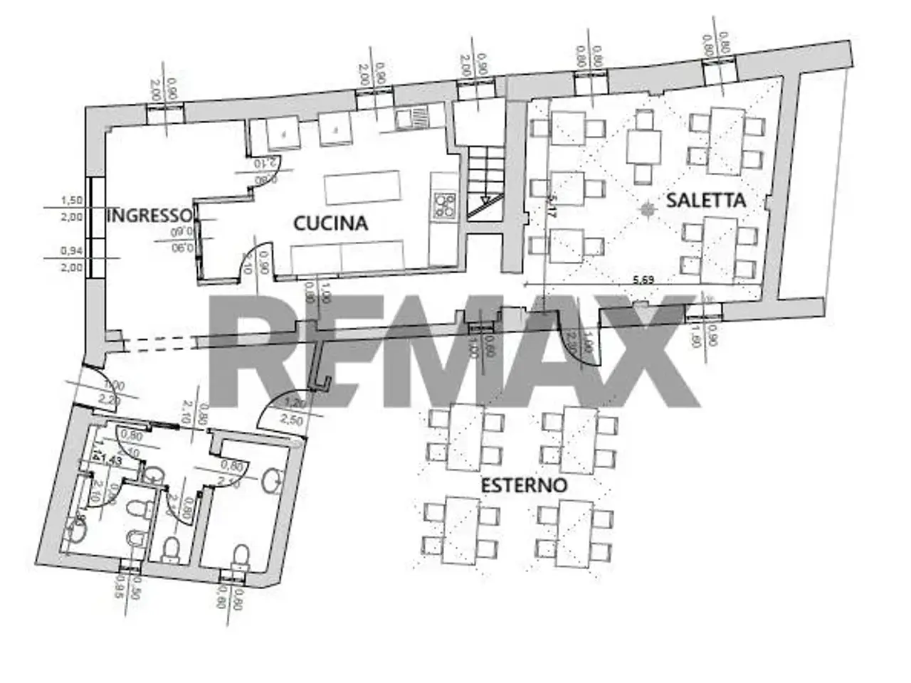Esercizio commerciale in Via Carrara Beroa 5, Stezzano, {3} - Planimetria 1