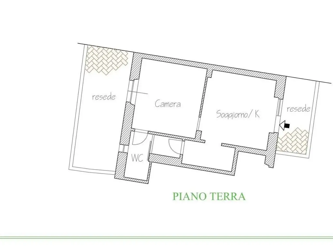Trilocale in vendita, Via Mino da Poppi 1, Arezzo - Planimetria 1