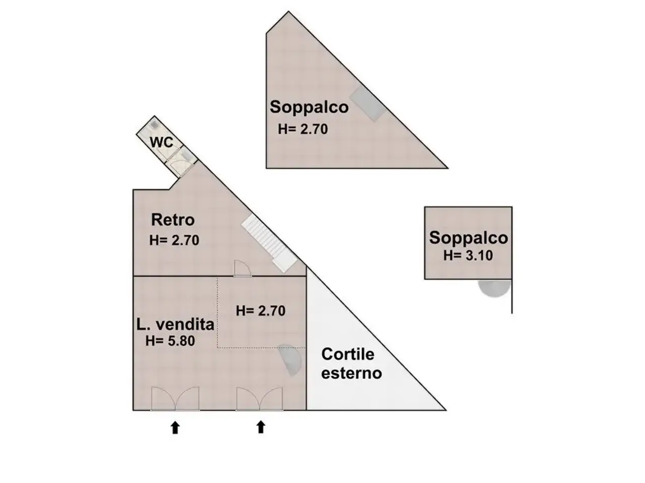 Palazzina commerciale in Piazza Enrico Cenni 1, Napoli, {3} - Planimetria 1