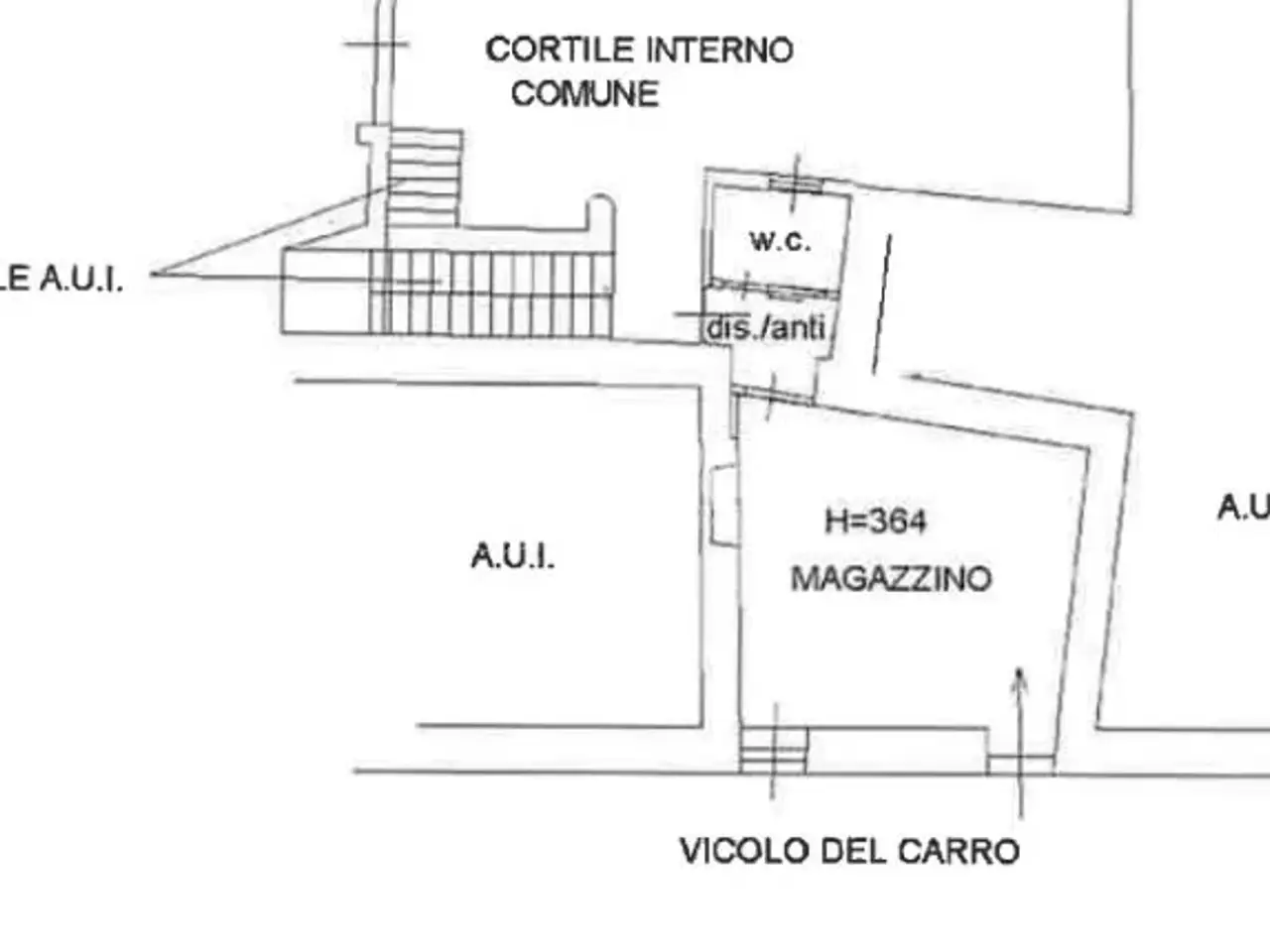 Magazzino in Vicolo del Carro 17, Brescia, {3} - Planimetria 1
