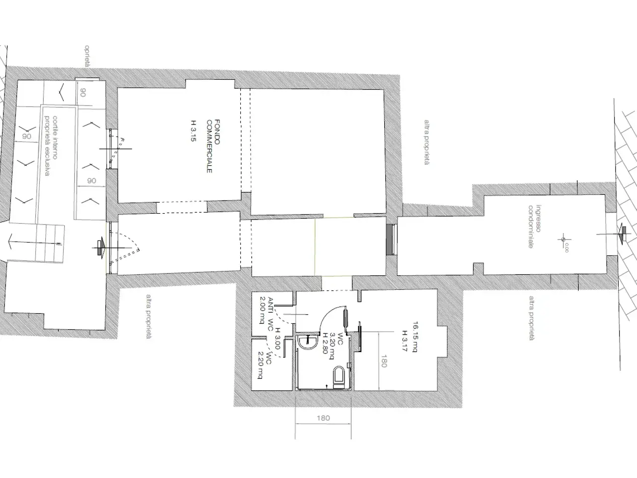 Locale commerciale in , Pisa, {3} - Planimetria 1