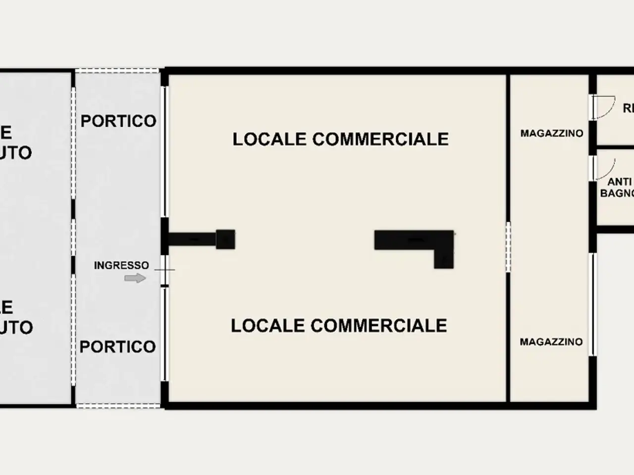 Negozio in Viale Aldo Moro  422, Olbia, {3} - Planimetria 1