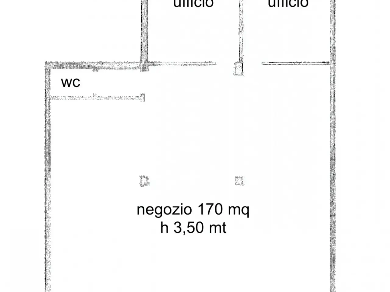 Negozio in Viale Marconi, Cesena, {3} - Planimetria 1