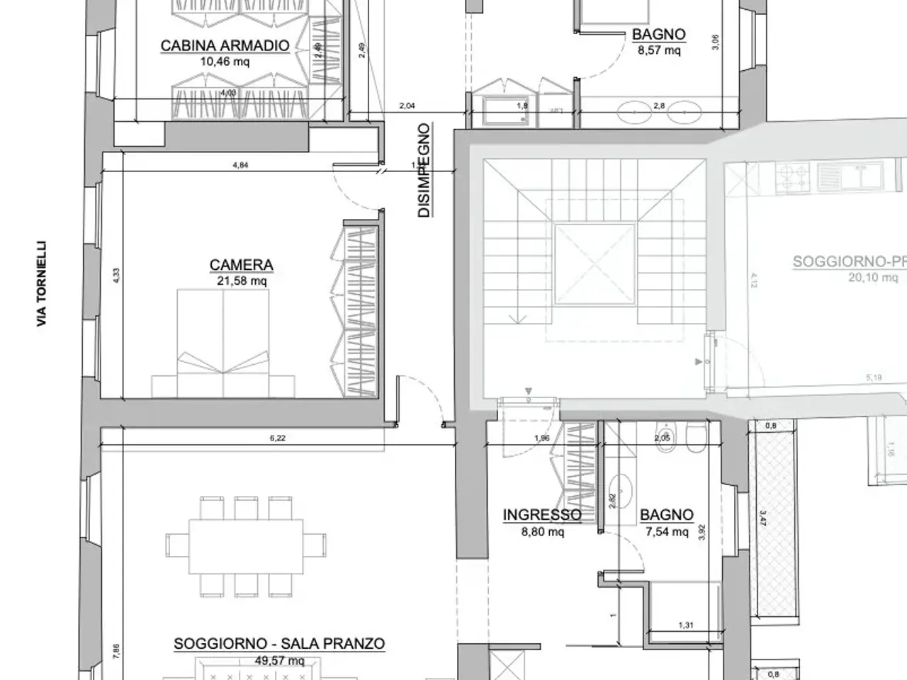 Appartamento in vendita, Via Tornielli 13, Novara - Planimetria 1