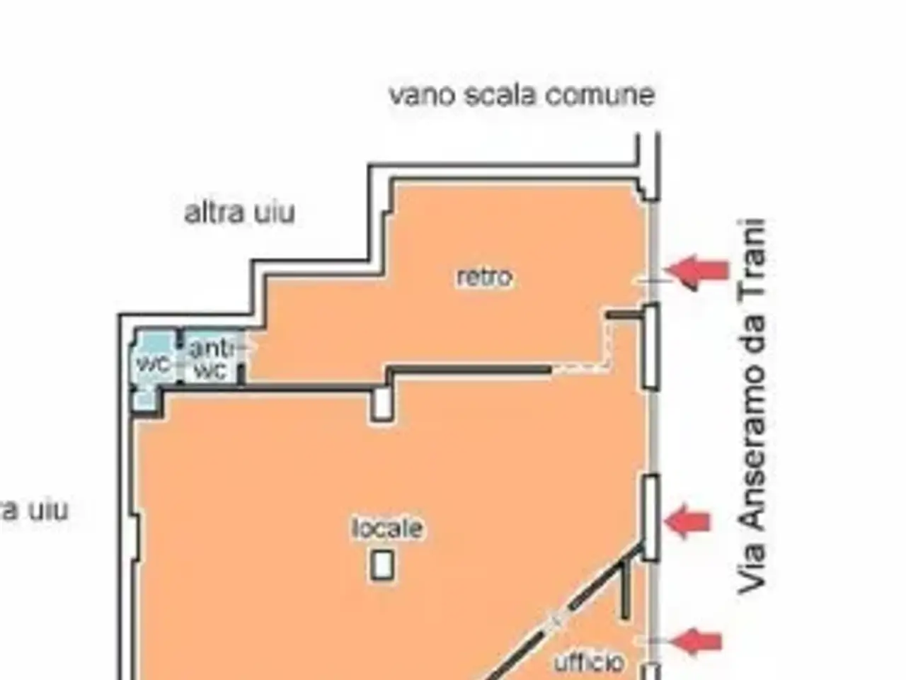 Negozio in Corso Vittorio Emanuele II, Trani, {3} - Planimetria 1