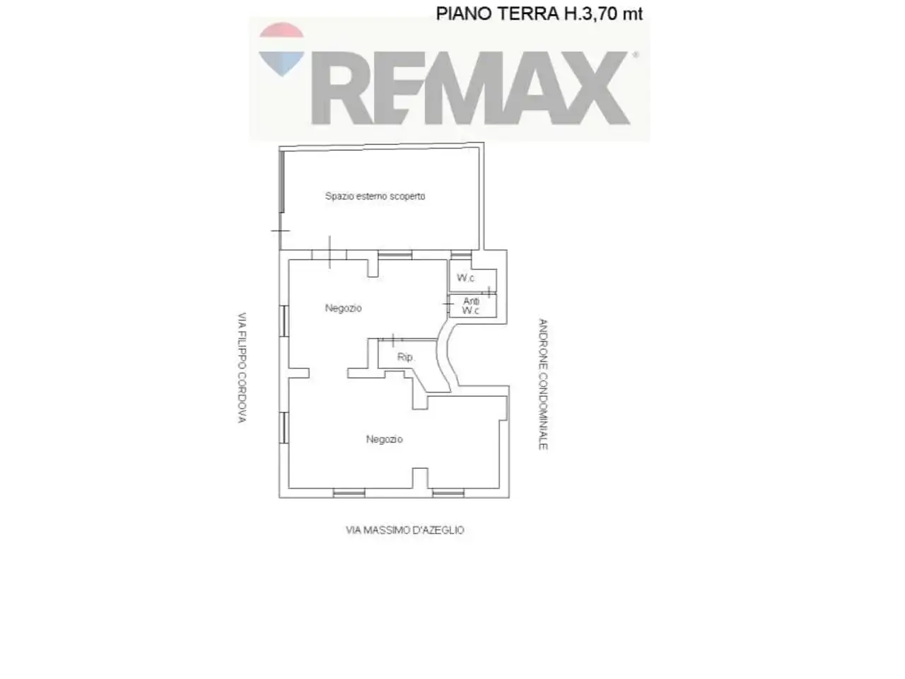 Negozio in Via Filippo Cordova 89/F, Palermo, {3} - Planimetria 1